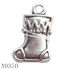 Pendant Lead-Free Zinc Alloy Jewelry Findings, Boots 11x17mm hole=1.5mm, Sold per pkg of 600