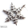 Pendant Lead-Free Zinc Alloy Jewelry Findings, Snowflake 21x24mm hole=1mm, Sold per pkg of 300