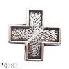 Pendant Lead-Free Zinc Alloy Jewelry Findings, Cross 15x16mm hole=1mm, Sold per pkg of 400