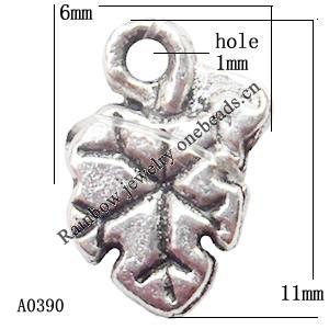 Pendant Lead-Free Zinc Alloy Jewelry Findings, 6x11mm hole=1mm, Sold per pkg of 2500