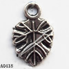 Pendant Lead-Free Zinc Alloy Jewelry Findings, Leaf 11.5x18mm hole=2mm, Sold per pkg of 1000