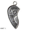 Pendant Lead-Free Zinc Alloy Jewelry Findings, 15x31mm hole=2mm, Sold per pkg of 500