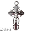 Pendant Lead-Free Zinc Alloy Jewelry Findings, Cross 35x19mm hole=2.5mm, Sold per pkg of 500