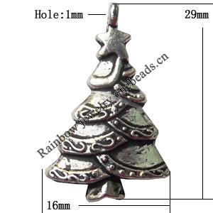 Pendant Lead-Free Zinc Alloy Jewelry Findings, 18x29mm hole=1mm, Sold per pkg of 400