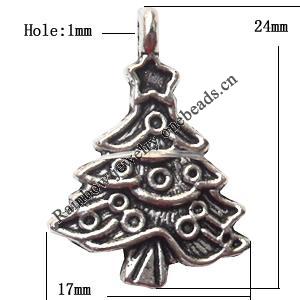 Pendant Lead-Free Zinc Alloy Jewelry Findings, 17x24mm hole=1mm, Sold per pkg of 300