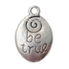 Pendant Lead-Free Zinc Alloy Jewelry Findings, 14x21mm hole=1.5mm, Sold per pkg of 300