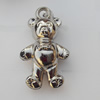 Jewelry findings, CCB plastic Pendants, Bear 15x26mm, Sold by Bag