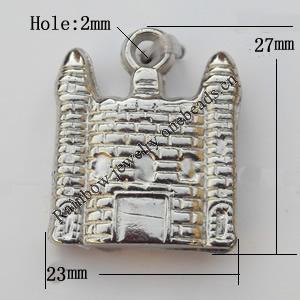 Jewelry findings, CCB plastic Pendants, 23x27mm, Sold by Bag