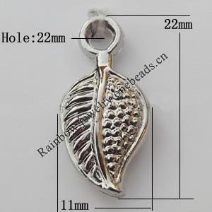 Jewelry findings, CCB plastic Pendants, 11x22mm, Sold by Bag