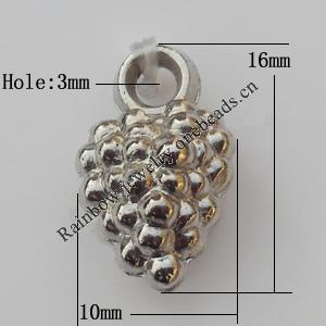 Jewelry findings, CCB plastic Pendants, Fruit 10x16mm, Sold by Bag