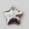 Jewelry findings, CCB plastic Pendants, Star 15x15mm, Sold by Bag