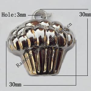 Jewelry findings, CCB plastic Pendants, 30x30mm, Sold by Bag