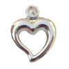 Jewelry findings, CCB plastic Pendants, Hollow Heart 15x19mm, Sold by Bag