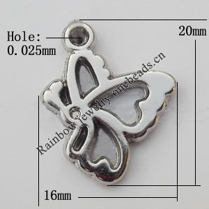 Jewelry findings, CCB plastic Pendants, Animal 16x20mm, Sold by Bag