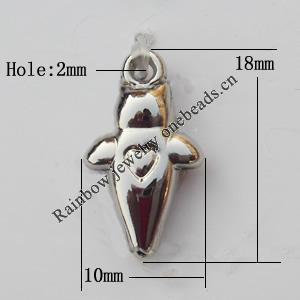 Jewelry findings, CCB plastic Pendants, Animal 10x18mm, Sold by Bag