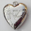 Jewelry findings, CCB plastic Pendants, Heart 25x28mm, Sold by Bag