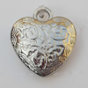 Jewelry findings, CCB plastic Pendants, Heart 18x20mm, Sold by Bag