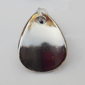 Jewelry findings, CCB plastic Pendants, Twist Flat Teardrop 14x20mm, Sold by Bag