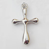 Jewelry findings, CCB plastic Pendants, Cross 23x35mm, Sold by Bag