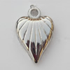 Jewelry findings, CCB plastic Pendants, Heart 14x21mm, Sold by Bag
