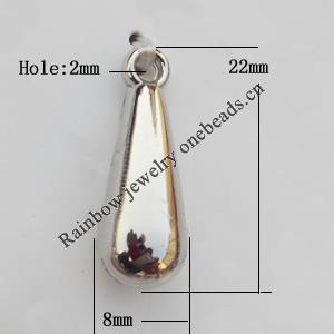 Jewelry findings, CCB plastic Pendants, 22x8mm, Sold by Bag