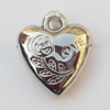 Jewelry findings, CCB plastic Pendants, Heart 24x26mm, Sold by Bag