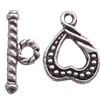 Clasp, Zinc alloy Jewelry Finding, Lead-Free, 16x13mm 18x7mm, Sold by KG