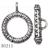 Clasp, Zinc alloy Jewelry Finding, Lead-Free, 17x13mm 24x8mm, Sold by KG