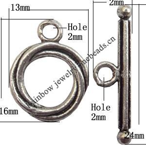 Clasp, Zinc alloy Jewelry Finding, Lead-Free, 13x16mm 24x2mm, Sold by KG