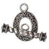 Clasp, Zinc alloy Jewelry Finding, Lead-Free, 21x33mm 38x8mm, Sold by KG