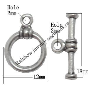Clasp, Zinc alloy Jewelry Finding, Lead-Free, 9x13mm 6x15mm, Sold by KG