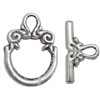 Clasp, Zinc alloy Jewelry Findings, Lead-Free, 20x14mm 16x8mm, Sold by KG