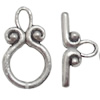 Clasp, Zinc alloy Jewelry Finding, Lead-Free, 20x12mm 18x8mm, Sold by KG