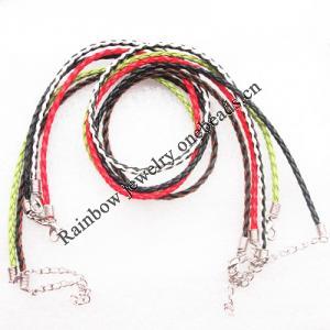 leather Necklace,  Mix size Mix style Mix color, Sold by Group