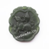 hand-carved gemstone Beads, 30x35x6mm Sold by Bag