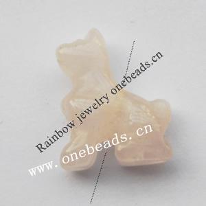 hand-carved gemstone Beads, Animal 16x20x7mm Sold by Bag