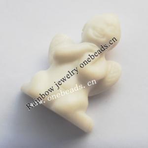 hand-carved gemstone Beads, Angel 65x45x27mm Sold by Bag