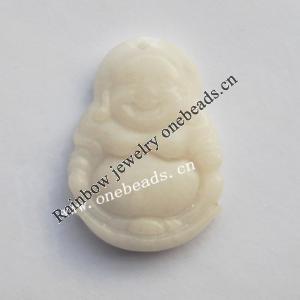 hand-carved gemstone Beads, 28x38x7mm Sold by Bag