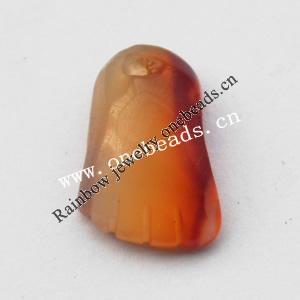 hand-carved Agate Beads, 11x17x5mm Sold by Bag