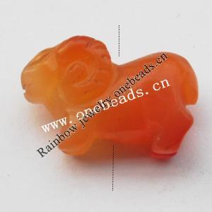 hand-carved Agate Beads, Animal 25x17x10mm Sold by Bag