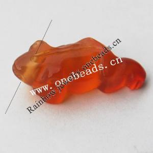 hand-carved Agate Beads, Animal 25x14x7mm Sold by Bag