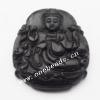 hand-carved jade Beads, Pendant Buddha 41x48x8mm Sold by Bag