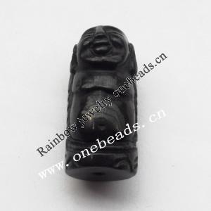 hand-carved jade Pendant, Buddha 15x30mm Sold by Bag