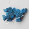 hand-carved Turquoise Beads, Animal 30x17x8mm Sold by Bag