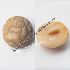hand-carved rhodonite Beads, 24mm Sold by Bag