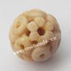 hand-carved rhodonite Beads, Round 22mm Sold by Bag