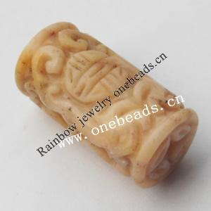 hand-carved rhodonite Beads, Tube 16x30mm Sold by Bag