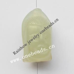 Hand-carved Jade Beads, 27x27x45mm Sold by Bag