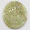 Hand-carved Jade Pendant/Drop, 61x53x4mm Sold by Bag