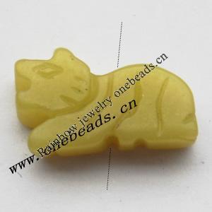 Hand-carved Jade Beads, Animal 13x23x6mm Sold by Bag